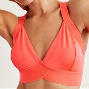 Free People Movement Coral End Game Bra - Sports Bra - Neon Coral- Size XS